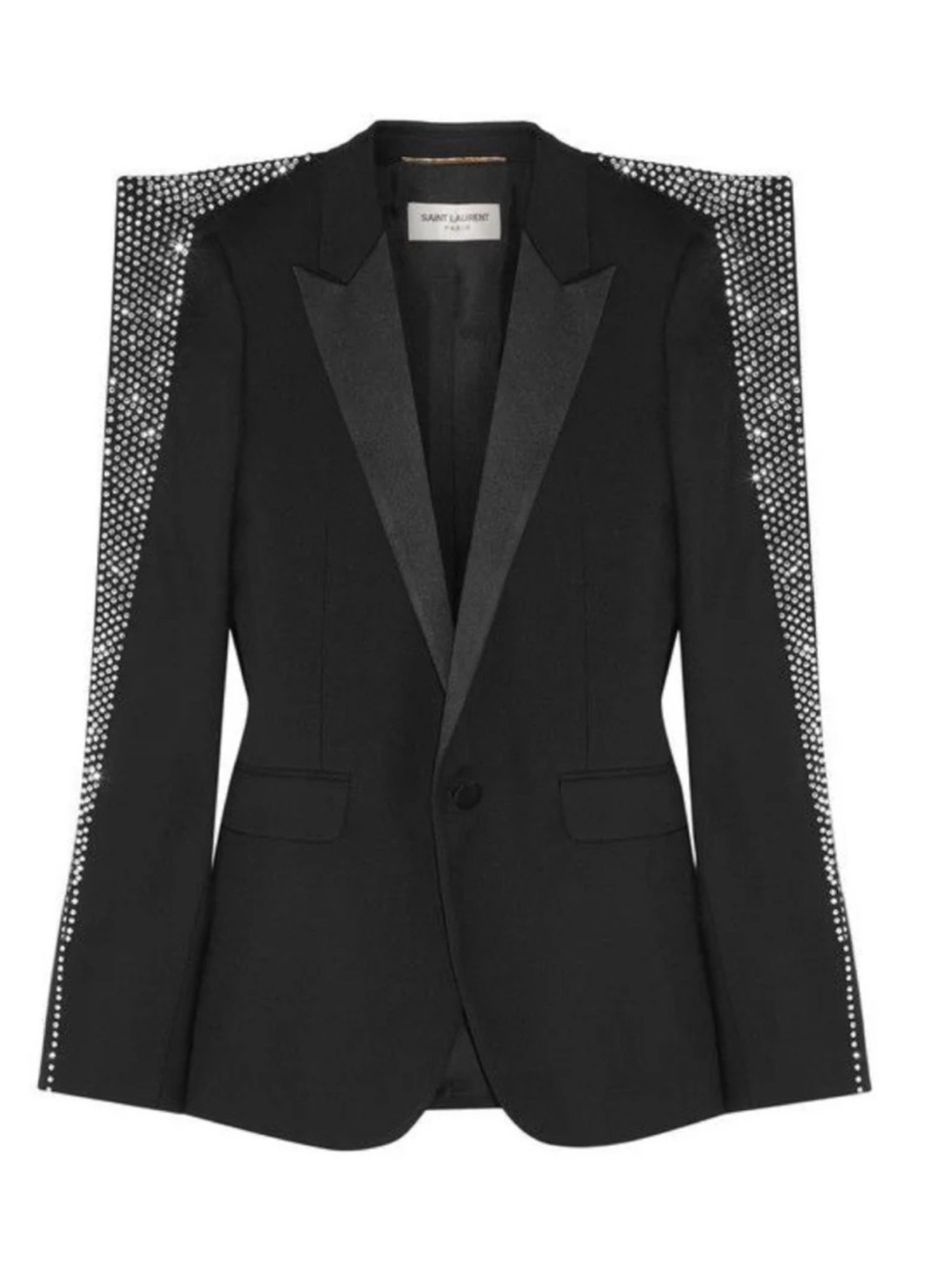 Runway Saint Laurent Black Blazer with Crystals ~ Anthony Vaccarello